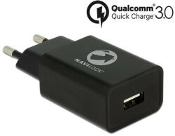 Navilock hálózati USB töltő QC3.0 fekete (62968)
