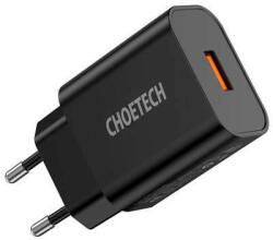 Choetech USB-A hálózati töltő fekete (Q5003)