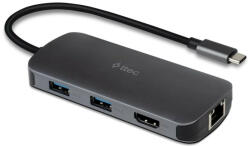 Ttec Хъб ttec Type-C - 4K HDMI + Gigabit Ethernet LAN + PD USB-C+ USB-A 2.0+ USB-A 2.0 x 2 + SD + MSD Converter / Hub /Multiplexer(Macbook comp) - Черен
