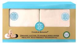 Charlie Banana Organikus pamut törlőkendő kék (10 db)