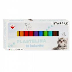 Starpak cicás 12 darabos színes gyurmaszett - KITTY