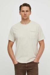 Pepe Jeans pamut póló Single Carrinson bézs, férfi, sima - bézs XL - answear - 11 990 Ft