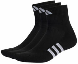 adidas Set de 3 perechi de șosete joase unisex adidas Performance Cushioned Mid-Cut Socks 3 Pairs IC9519 Black/Black/Black