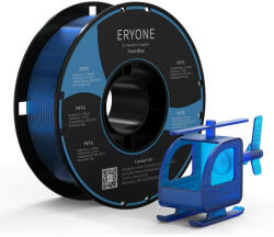 Eryone PETG áttetsző kék (transparent blue) 3D nyomtató Filament 1.75mm, 1kg/tekercs