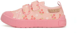 D.D.Step DDStep kislány vászoncipő rózsaszín, pink és fehér virágos, rózsaszín talppal 31 (355634-5)