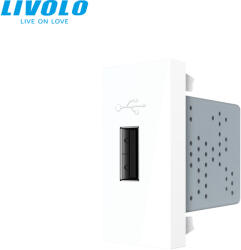 LIVOLO C7USBW LIVOLO USB töltő csatlakozó aljzat 5V 2.1A, fehér (C7USBW)