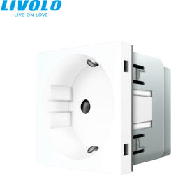 LIVOLO C721W LIVOLO földelt dugalj IP20 csavaros, süllyesztett 2P+F 16A 250V fehér konnektor (C721W)