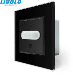 LIVOLO C771RGB LIVOLO mozgásérzékelős érintőkapcsoló, 250V 5A, fekete kristályüveg (C771RGB)