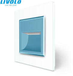 LIVOLO C7725KW LIVOLO led kék lépcsővilágító, irányfény, lábazat világítás, fehér kristályüveg (C7725KW)