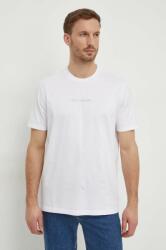 Paul&Shark pamut póló fehér, férfi, nyomott mintás, 24411069 - fehér XL