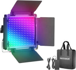 Neewer Panou Neewer RGB 660 LED, fara trepied inclus, cabluri alimentare, gentuta transport
