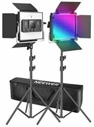 Neewer Kit 2 Panouri Neewer RGB, 530 LED, trepiezi 200 cm inclusi, cabluri alimentare, geanta transport