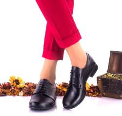Pantofi dama casual din piele naturala cu siret - NA150NP - ellegant