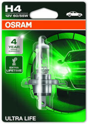 OSRAM Bec halogen H4 12V 60 55W Osram, Ultra Life Blister, 1 Buc (64193ULT-01B)