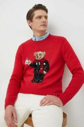 Ralph Lauren vászonkeverék pulóver könnyű, férfi, piros - piros XXL