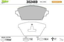 VALEO set placute frana, frana disc VALEO ESSENTIAL 302469 (302469)