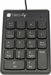 Techly Tastatură Techly SLIM cu fir negru PL (IDATA KP-BLKTY) (IDATA KP-BLKTY)