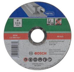 Bosch Disc de taiere pentru metal BOSCH , drept , D 115 mm; grosime 1, 6 mm (2 609 256 314)