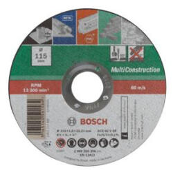Bosch Disc de taiere BOSCH pentru constructii multiple, drept , D 115 mm , grosime 1.0 mm (2 609 256 306)