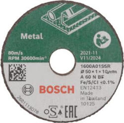 Bosch Discuri de taiere pentru inox BOSCH D 50.0 mm , grosime 1.0 mm , pachet 3 buc (1 600 A01 S5Y) Disc de taiere