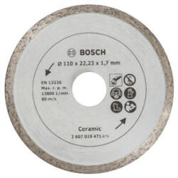 Bosch Disc de taiere diamantat BOSCH pentru placi ceramice, O 110 mm , grosime 1.7 mm (2 607 019 471) Disc de taiere