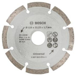 Bosch Disc de taiere diamantat BOSCH pentru materiale de constructii, O 115 mm , grosime 1.7 mm (2 607 019 474)