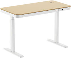 LogiLink Elektromosan állítható magasságú asztal, vezeték nélküli töltés, 2x USB port (EO0055W)