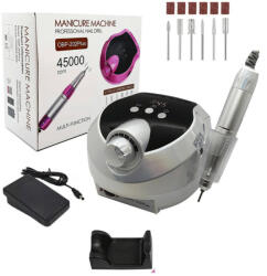 NailDrill Nail Drill professzionális elektromos körömcsiszoló XSUV-202Plus - Shiny Silver (XSUV-202Plus-Silver)