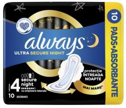 Always Ultra Secure Night absorbant Absorbante de noapte cu aripioare 10 buc pentru femei