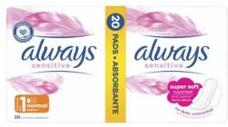 Always Sensitive Normal Plus absorbant Absorbante sanitare cu aripioare 20 buc pentru femei