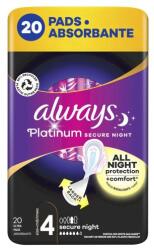 Always Platinum Secure Night absorbant Absorbante de noapte cu aripioare 20 buc pentru femei