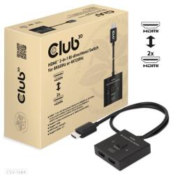 Club 3D ADA Club3D HDMI 2-in-1 Bi-directional Switch for 8K60Hz or 4K120Hz CSV-1384 (CSV-1384)