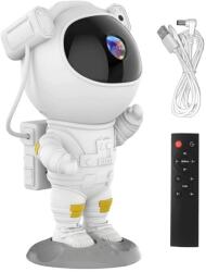 coshop coshop® gyerek éjszakai lámpa, csillag projektor, távirányító, űrhajós modell, 360-ban forgó, fehér (CB3836)