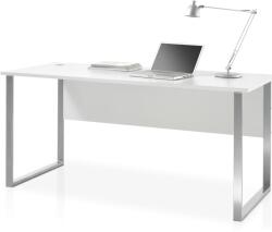Bega OfficeLux íróasztal, 173x73x76 cm, világosszürke burkolat, ezüst fém lábak