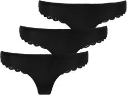 ONLY 3 PACK - női tanga alsó ONLCHLOE 15253958 Black XL