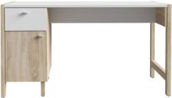 Forte Hoyvik íróasztal, méretek 141, 4x65, 2x77, 4, Sonoma tölgy/ fehér