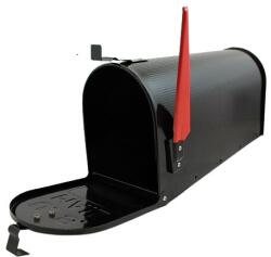  Kültéri postaláda horganyzott acélból, korróziógátló, 170 mm x 220 mm x 480 mm, fekete (8528)