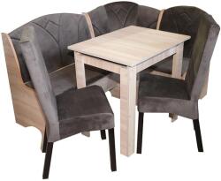 Nefmob design Nefmob Pigro konyha sarokbútor, kihúzható asztallal 80/120X60X78 és 2 székkel