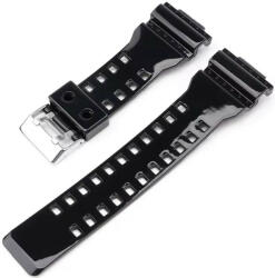 Ricardo Curea pentru Casio G-Shock, din plastic, neagră, lucioasă, cu cataramă argintie (pentru modelele GA-100, GA-110, GD-120, GLS-100)