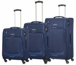 Samsonite Summer Session 3 piese Set de valize din piele de căprioară moale #albastru marin (125808-5299) Valiza