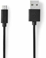Nedis Cablu USB | USB 2.0 | USB-A Plug | USB Micro-B Plug | 10 W | 480 Mbps | Placat cu nichel | 1.00 m | Rotund | PVC | Negru | Etichetă (CCGL60500BK10)
