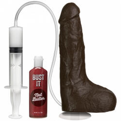 Doc Johnson Bust it Squirting Realistic Cock 8.5" Black Dildo