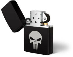 DRAGOWA Бензинова запалка с гравировка Punisher, черна (20626)