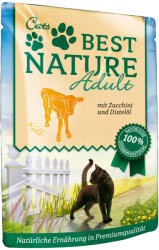Best Nature Best Nature Cat Adult 16 x 85 g - Vițel cu dovlecei și ulei de armurariu