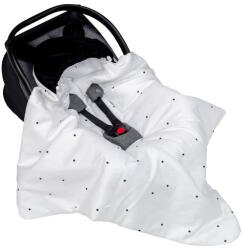 Lulumi Cotton 5-Point Car Seat Blanket Dots negru