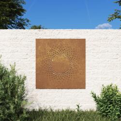  Decor perete de grădină 55x55 cm design soare oțel corten (824491)
