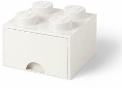 LEGO® Cutie depozitare LEGO 2x2 cu sertar, alb (40051735) - brickdepot