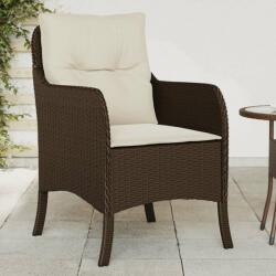 vidaXL 2 db barna polyrattan kerti szék párnával (365146) - pepita