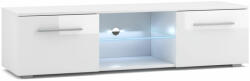 Vivaldi Meble TV állvány RTV MOON 140 fehér/magasfényű fehér, LED - sprintbutor