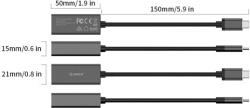 ORICO kábel átalakító - XC-R45-V1-BK/25/ (USB-C to RJ-45, Gigabit, fekete) (ORICO-XC-R45-V1-BK-BP) - hyperoutlet